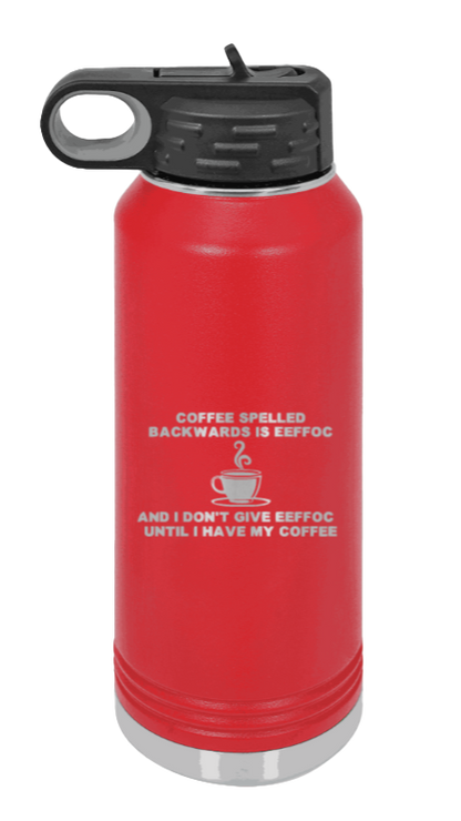 Coffee Spelled Backwards - 32oz Mug Laser Engraved- Red