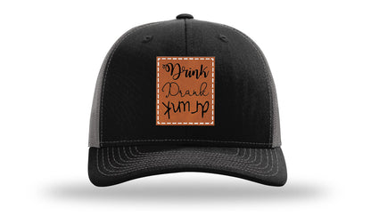 Drink Drank Drunk Leather Patch Richardson 112 Hat