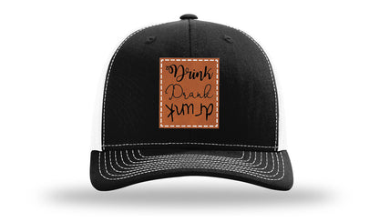 Drink Drank Drunk Leather Patch Richardson 112 Hat
