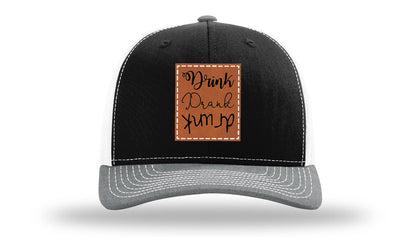 Drink Drank Drunk Leather Patch Richardson 112 Hat