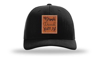 Drink Drank Drunk Leather Patch Richardson 112 Hat