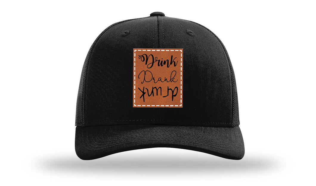 Drink Drank Drunk Leather Patch Richardson 112 Hat