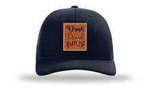 Load image into Gallery viewer, Drink Drank Drunk Leather Patch Richardson 112 Hat
