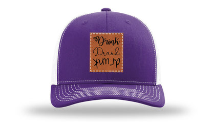 Drink Drank Drunk Leather Patch Richardson 112 Hat