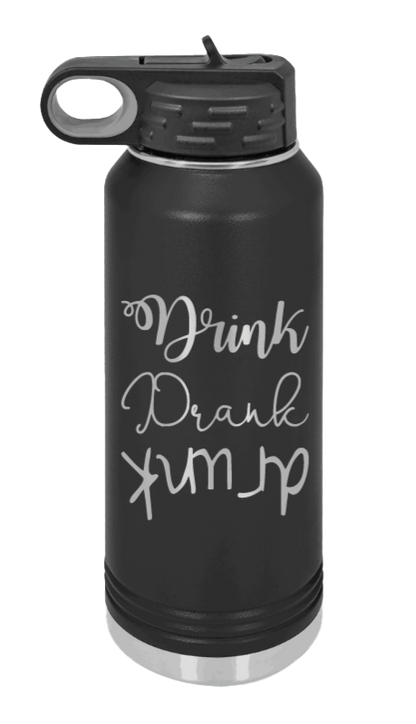 Drink Drank Drunk - 32oz Mug Laser Engraved- Black