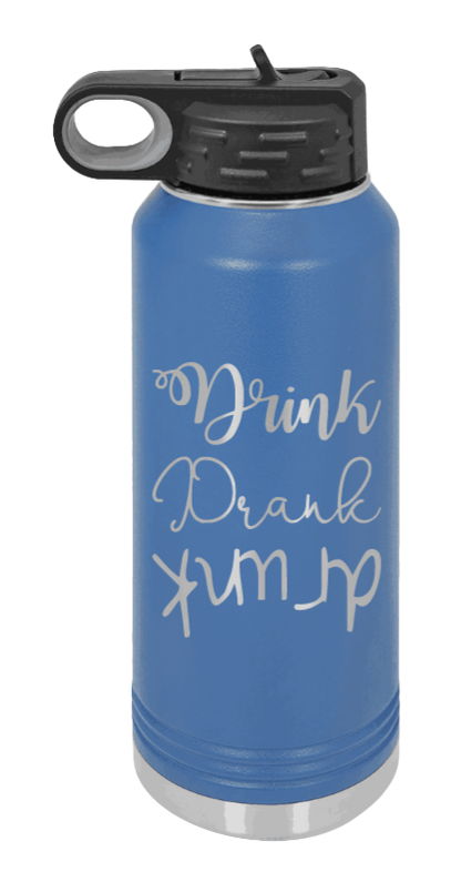 Drink Drank Drunk - 32oz Mug Laser Engraved- Royal Blue