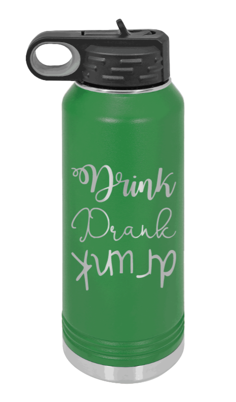 Drink Drank Drunk - 32oz Mug Laser Engraved- Green