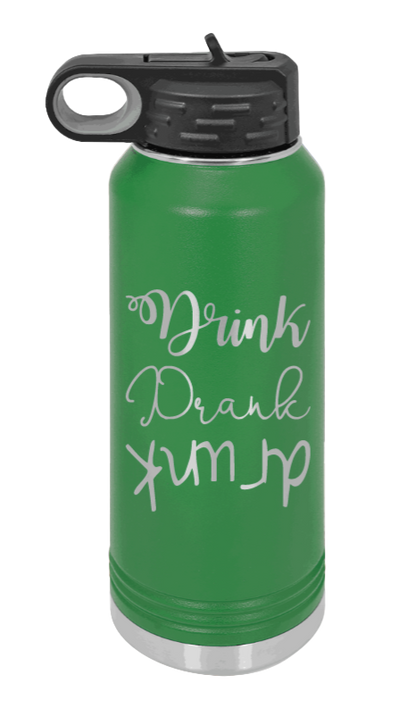 Drink Drank Drunk - 32oz Mug Laser Engraved- Green