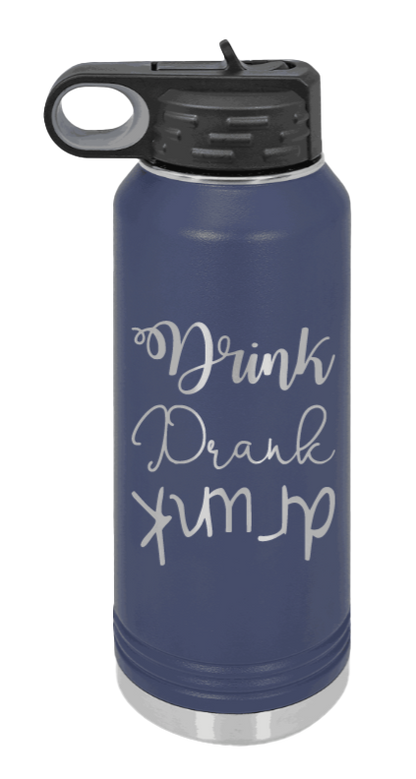 Drink Drank Drunk - 32oz Mug Laser Engraved- Navy