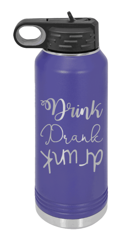 Drink Drank Drunk - 32oz Mug Laser Engraved- Purple