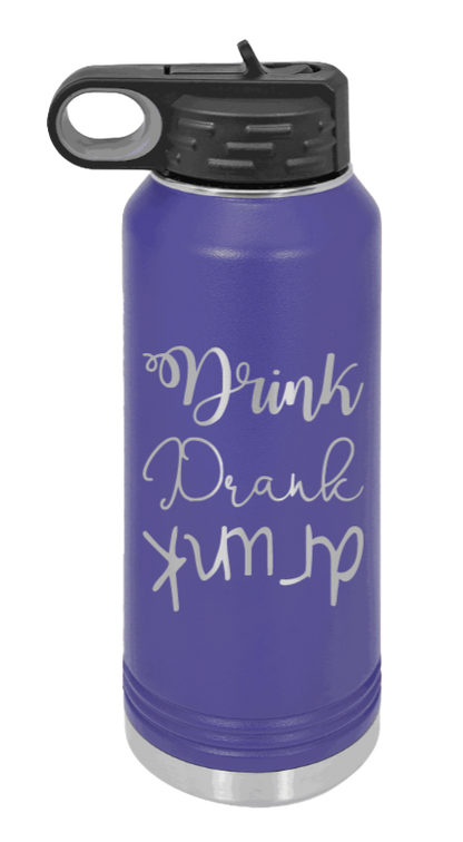 Drink Drank Drunk - 32oz Mug Laser Engraved- Purple