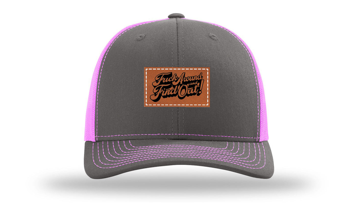 F*ck Around Find Out Leather Patch Richardson 112 Hat