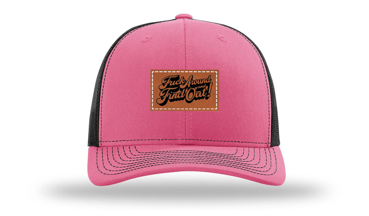 F*ck Around Find Out Leather Patch Richardson 112 Hat