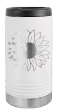 Load image into Gallery viewer, Sunflower Butterfly Laser Engraved Slim Can Insulated Koosie
