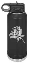 Load image into Gallery viewer, Rose Laser Engraved Water Bottle (Etched)
