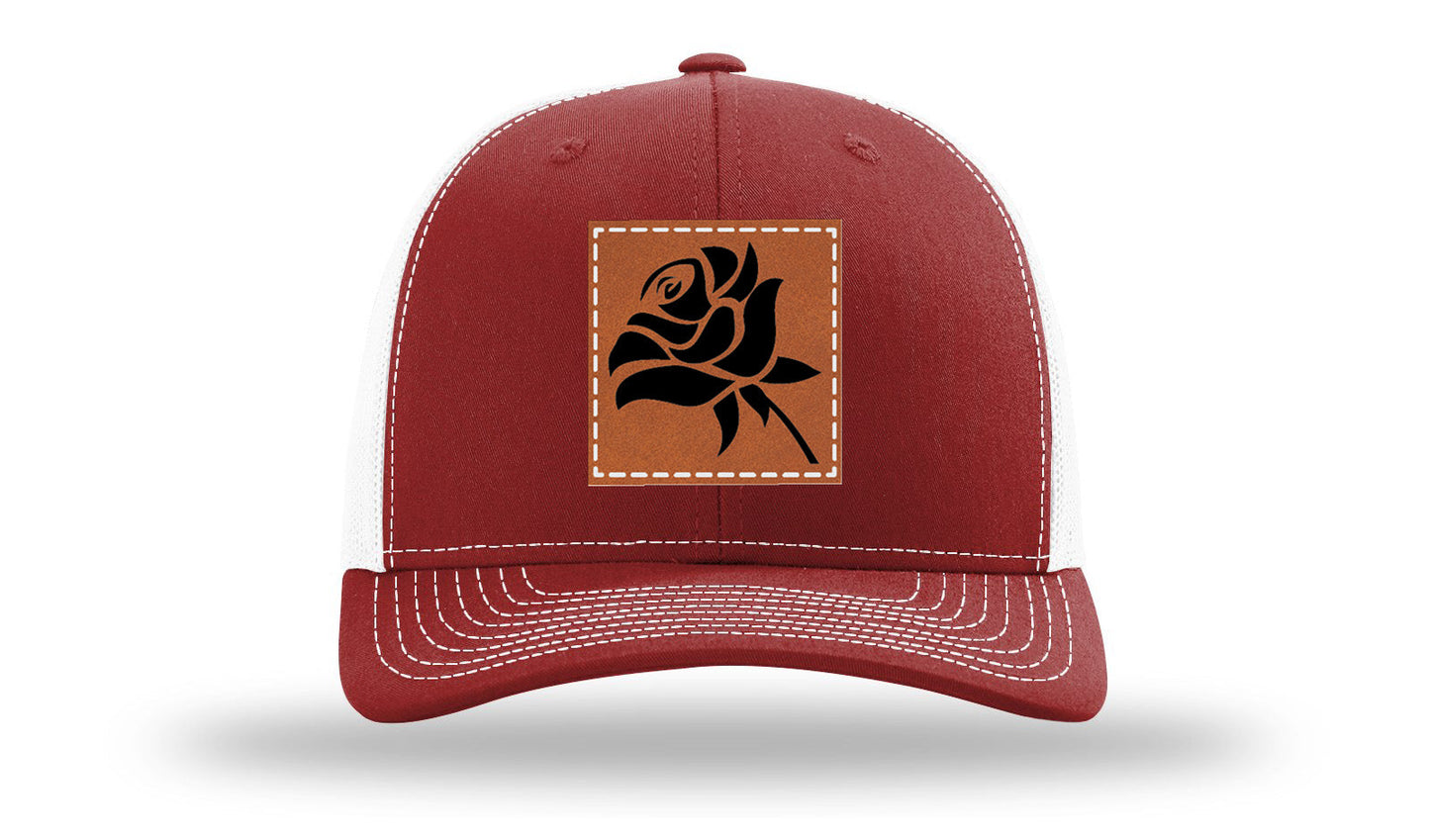 Rose Leather Patch Richardson 112 Hat