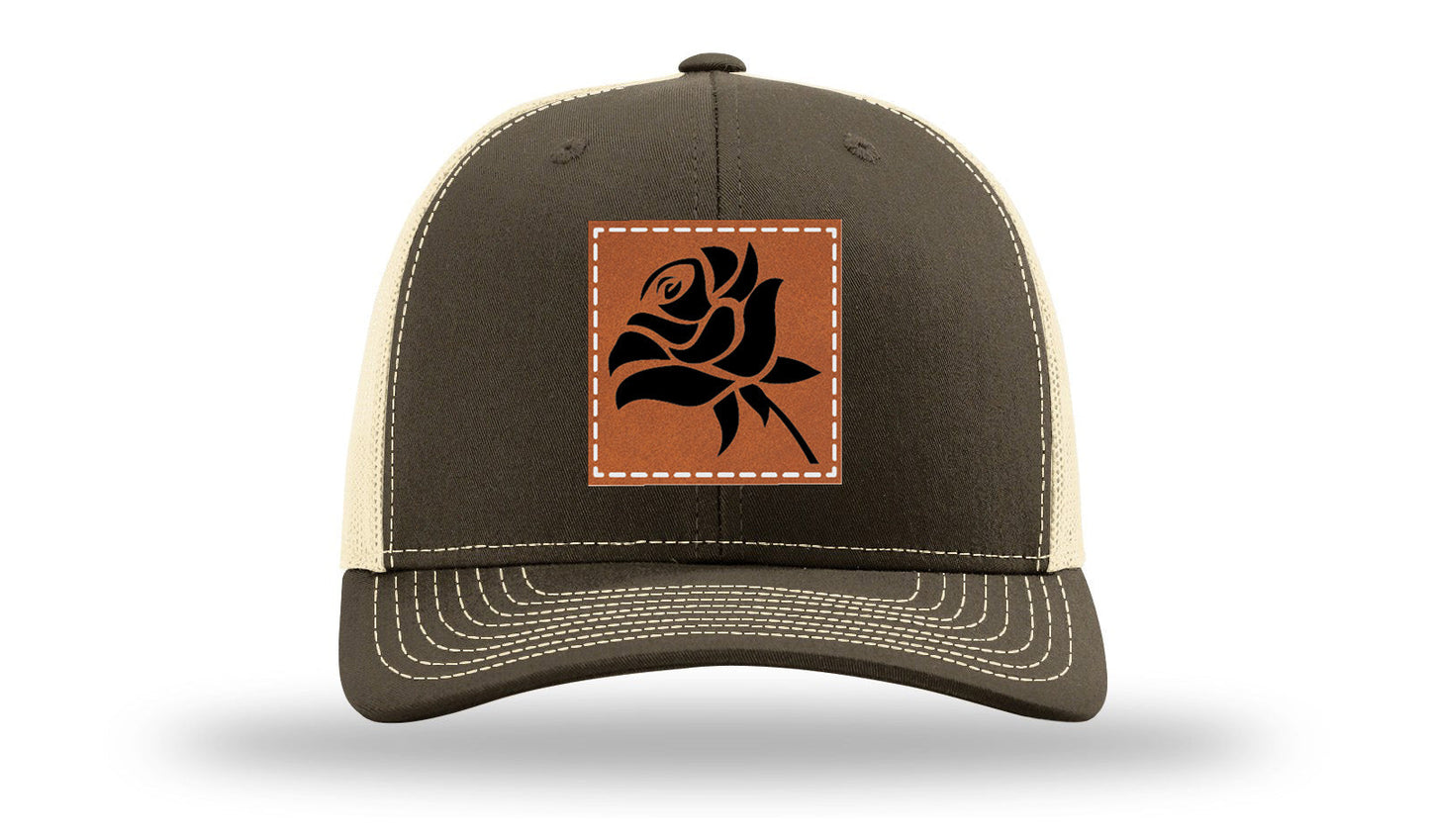Rose Leather Patch Richardson 112 Hat