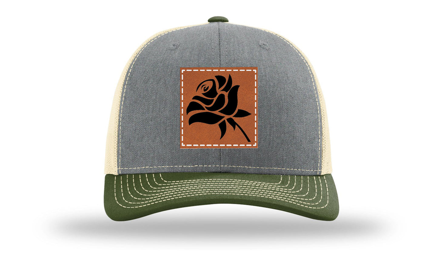 Rose Leather Patch Richardson 112 Hat