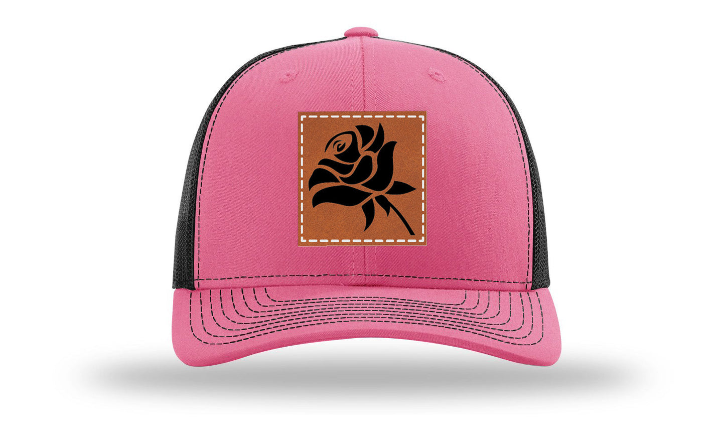 Rose Leather Patch Richardson 112 Hat