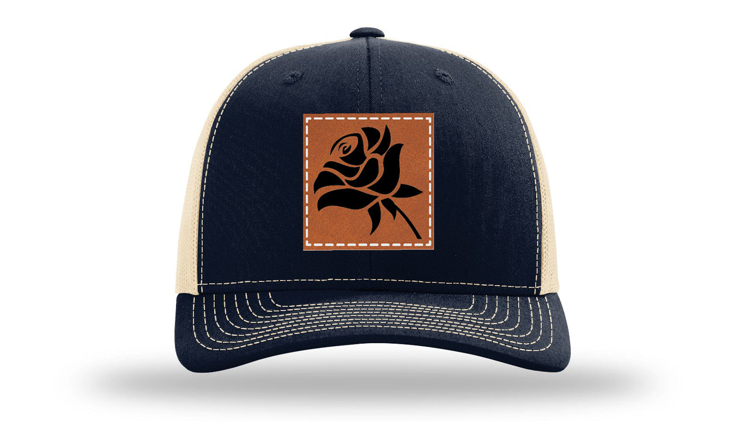 Rose Leather Patch Richardson 112 Hat