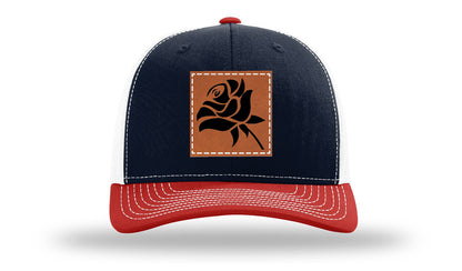 Rose Leather Patch Richardson 112 Hat