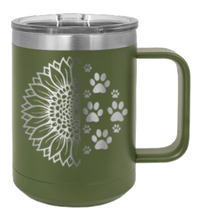 Load image into Gallery viewer, Sunflower Paws Laser Engraved Mug (Etched)
