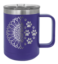 Load image into Gallery viewer, Sunflower Paws Laser Engraved Mug (Etched)
