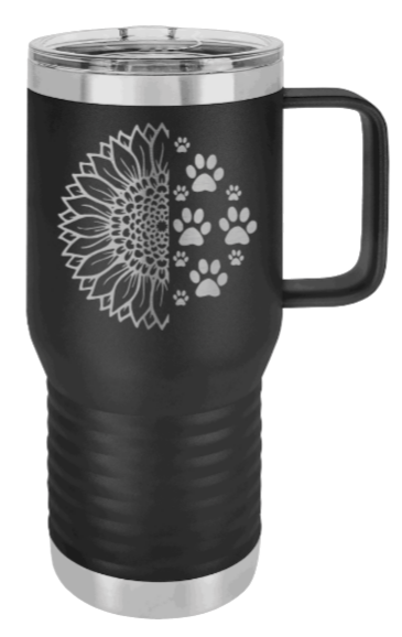 Sunflower Paws Laser Engraved Mug (Etched)