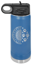 Load image into Gallery viewer, Sunflower Paws Laser Engraved Water Bottle (Etched)
