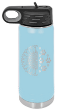 Load image into Gallery viewer, Sunflower Paws Laser Engraved Water Bottle (Etched)
