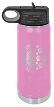 Load image into Gallery viewer, Sunflower Paws Laser Engraved Water Bottle (Etched)
