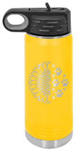 Load image into Gallery viewer, Sunflower Paws Laser Engraved Water Bottle (Etched)
