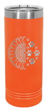 Load image into Gallery viewer, Sunflower Paws Laser Engraved Skinny Tumbler (Etched)
