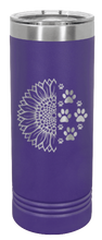 Load image into Gallery viewer, Sunflower Paws Laser Engraved Skinny Tumbler (Etched)
