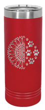 Load image into Gallery viewer, Sunflower Paws Laser Engraved Skinny Tumbler (Etched)
