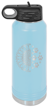 Load image into Gallery viewer, Sunflower Paws Laser Engraved Water Bottle (Etched)
