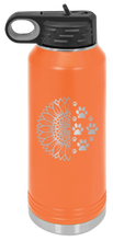 Load image into Gallery viewer, Sunflower Paws Laser Engraved Water Bottle (Etched)
