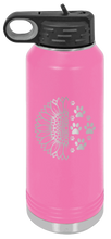 Load image into Gallery viewer, Sunflower Paws Laser Engraved Water Bottle (Etched)
