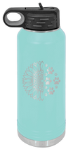 Load image into Gallery viewer, Sunflower Paws Laser Engraved Water Bottle (Etched)
