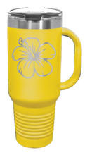 Load image into Gallery viewer, Hibiscus 40oz Handle Mug Laser Engraved

