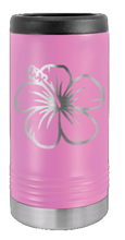 Load image into Gallery viewer, Hibiscus Laser Engraved Slim Can Insulated Koosie
