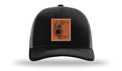 Sunflower Moon Leather Patch Richardson 112 Hat