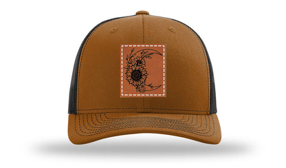 Sunflower Moon Leather Patch Richardson 112 Hat