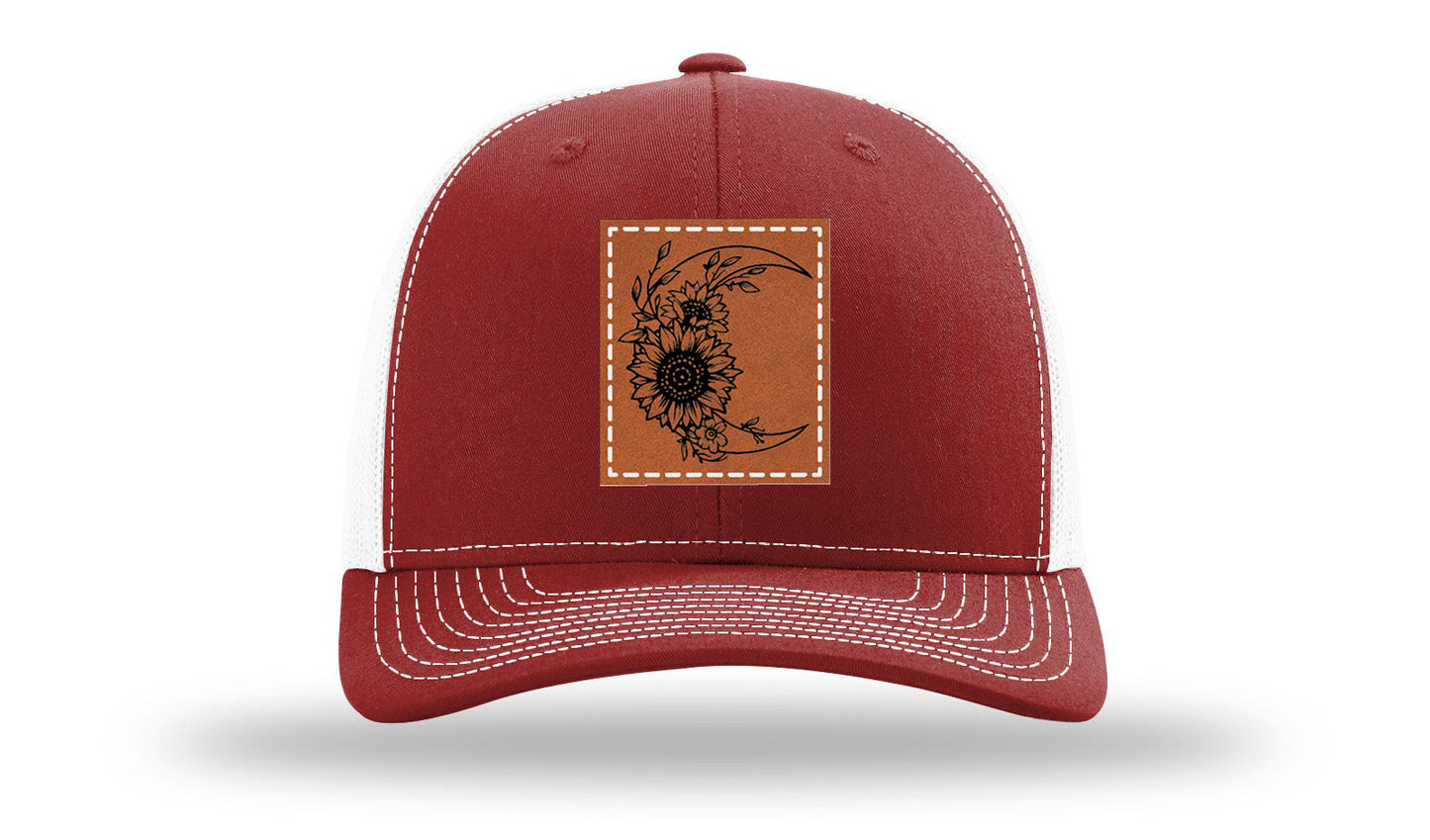 Sunflower Moon Leather Patch Richardson 112 Hat