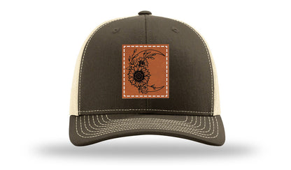Sunflower Moon Leather Patch Richardson 112 Hat