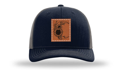 Sunflower Moon Leather Patch Richardson 112 Hat