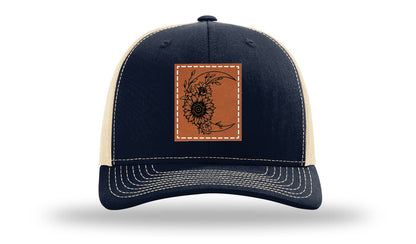 Sunflower Moon Leather Patch Richardson 112 Hat