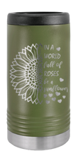 Load image into Gallery viewer, In A World Full of Roses Laser Engraved Slim Can Insulated Koosie
