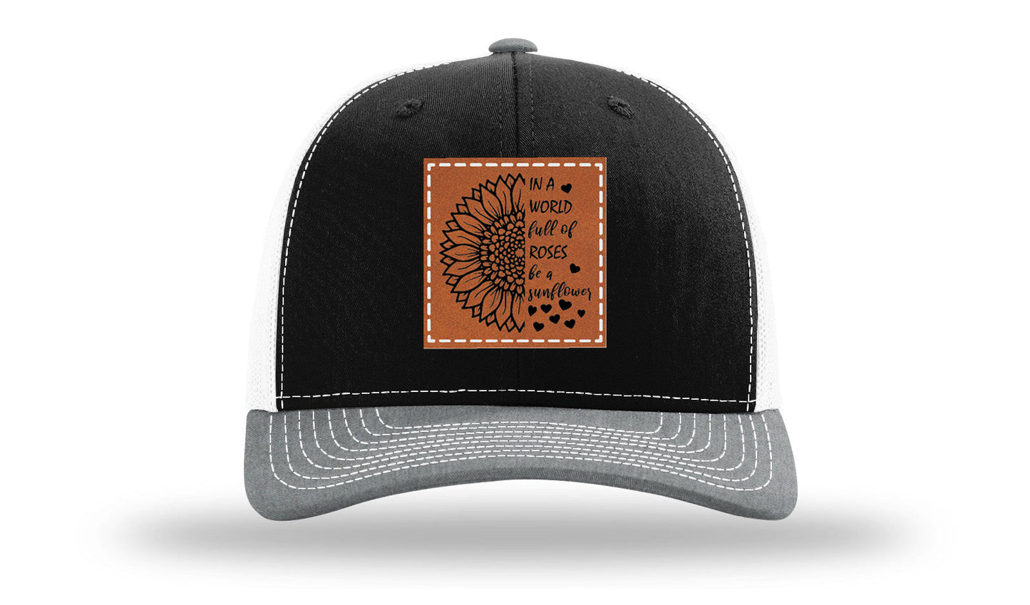 In A World Full Of Roses Leather Patch Richardson 112 Hat