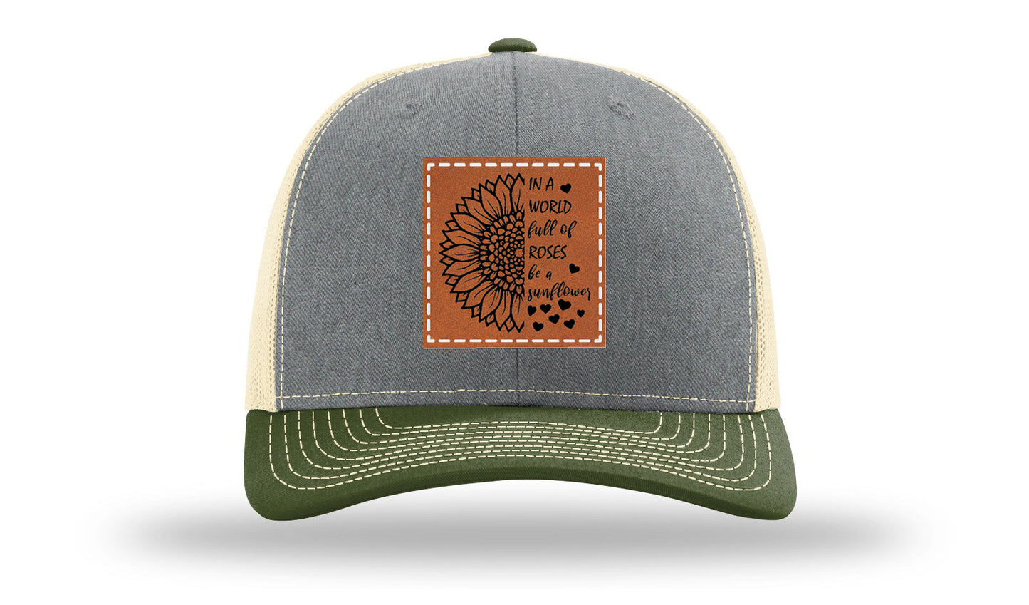 In A World Full Of Roses Leather Patch Richardson 112 Hat